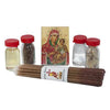Image of Blessed Pilgrim Set from Holy Land Oil + Water + Soil + Insence + Candle + Icon