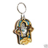 Image of Key Chain Hamsa with semi-precious stones Lucky Charm Kabbalah Handmade - Holy Land Store