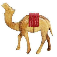 Handmade Olive Wood Camel Figurine Statue Jerusalem Holy Land Gift 9,8