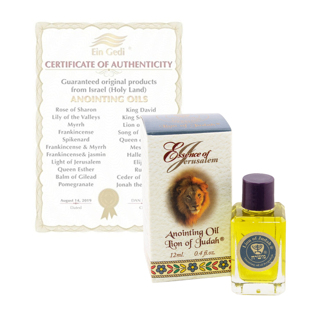 Lion of Judah Anointing Oil by Ein Gedi Biblical Spices Perfume from Holy Land 0,4 fl.oz/12ml