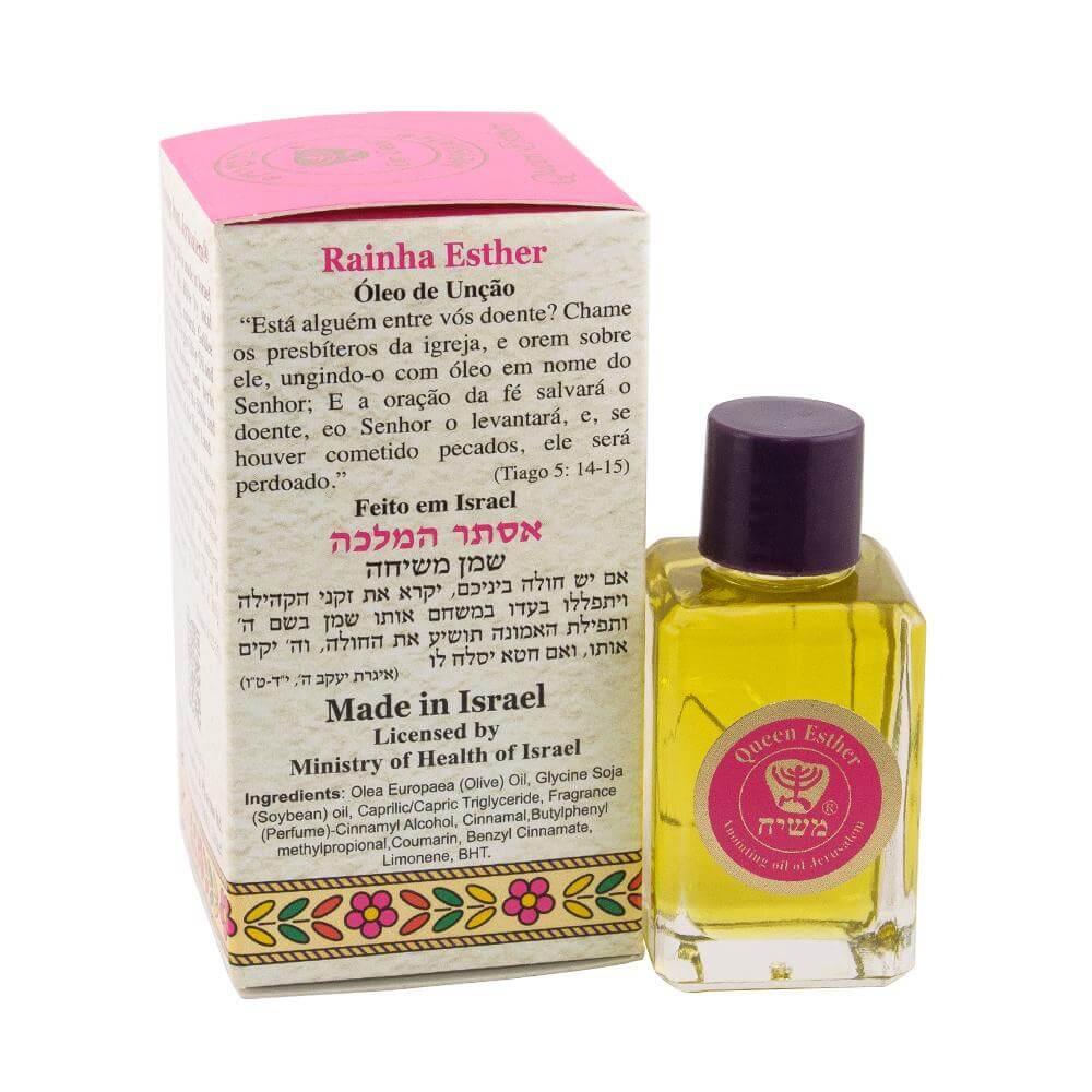 Anointing Oil Queen Esther Blessed in Jerusalem Biblical Spices Holy Land 0,4 fl.oz/12ml