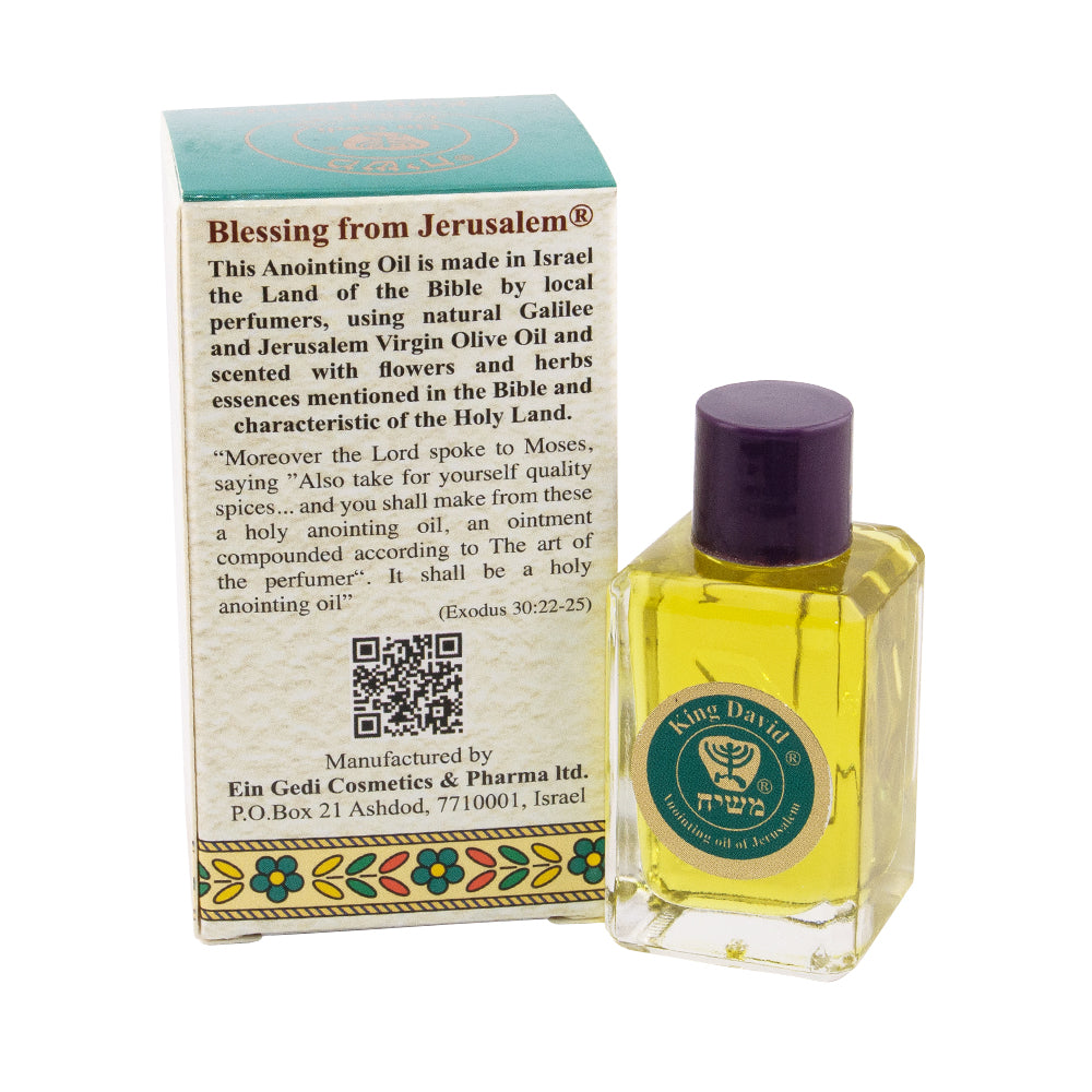 King David by Ein Gedi Anointing Oil Blessed in Jerusalem from Holy Land 0,4 fl.oz/12ml