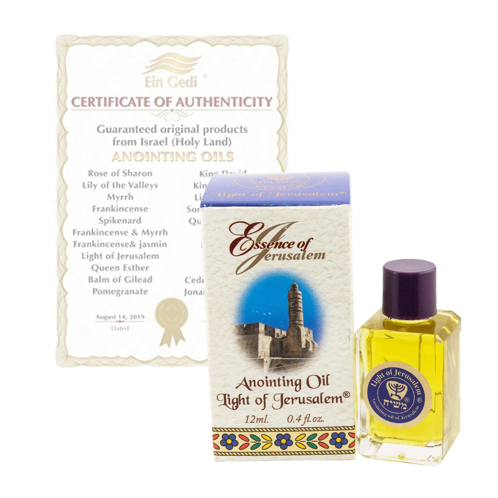 Ein Gedi Light of Jerusalem Anointing Oil Biblical Spices from Holy Land 0,4 fl.oz/12ml