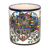 Image of Decorative Handmade Cup Nazareth & Bethelem, Armenian Ceramics Jerusalem