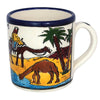 Image of Handmade Decorative Cup Jerusalem & Camel, Armenian Ceramics Jerusalem