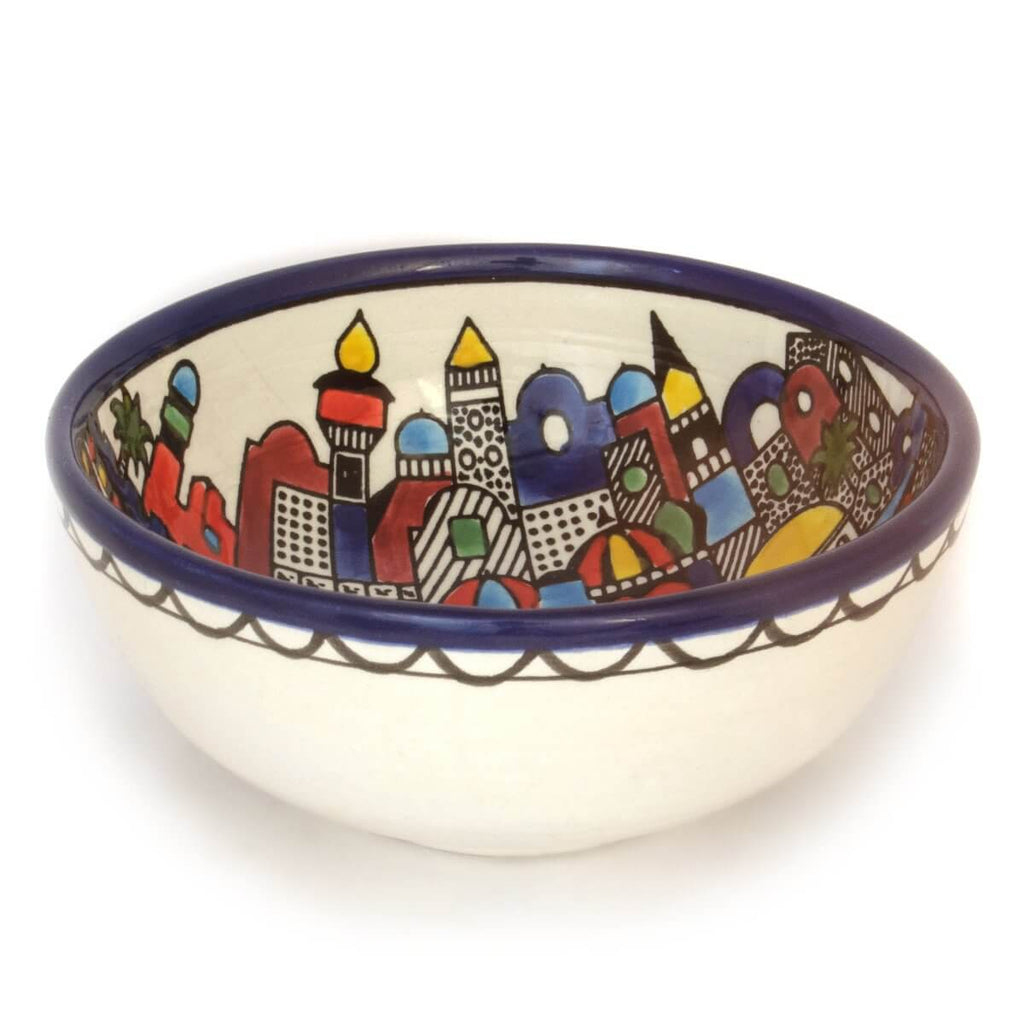 Armenian Ceramic Decorative Bowl Jerusalem Old City (3.54inch)