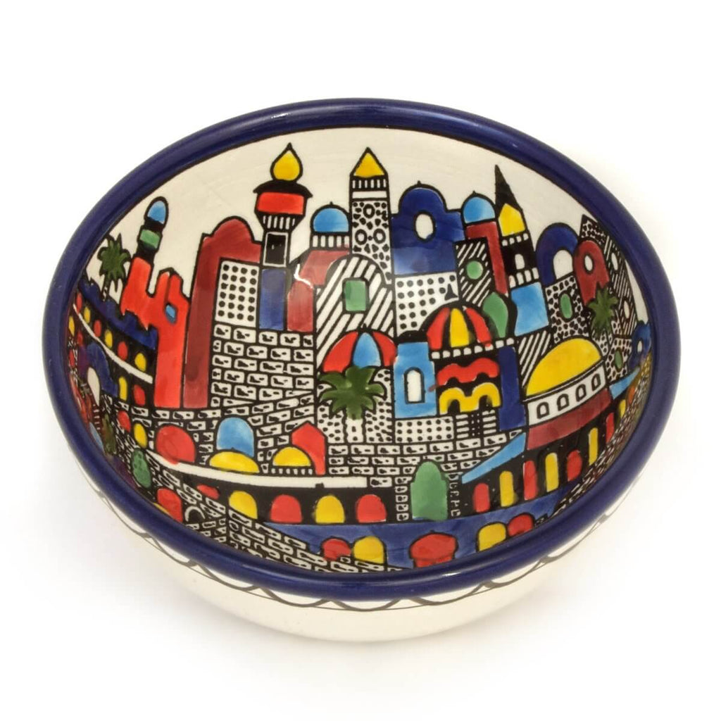 Armenian Ceramic Decorative Bowl 5 inch 12 cm Jerusalem Old City