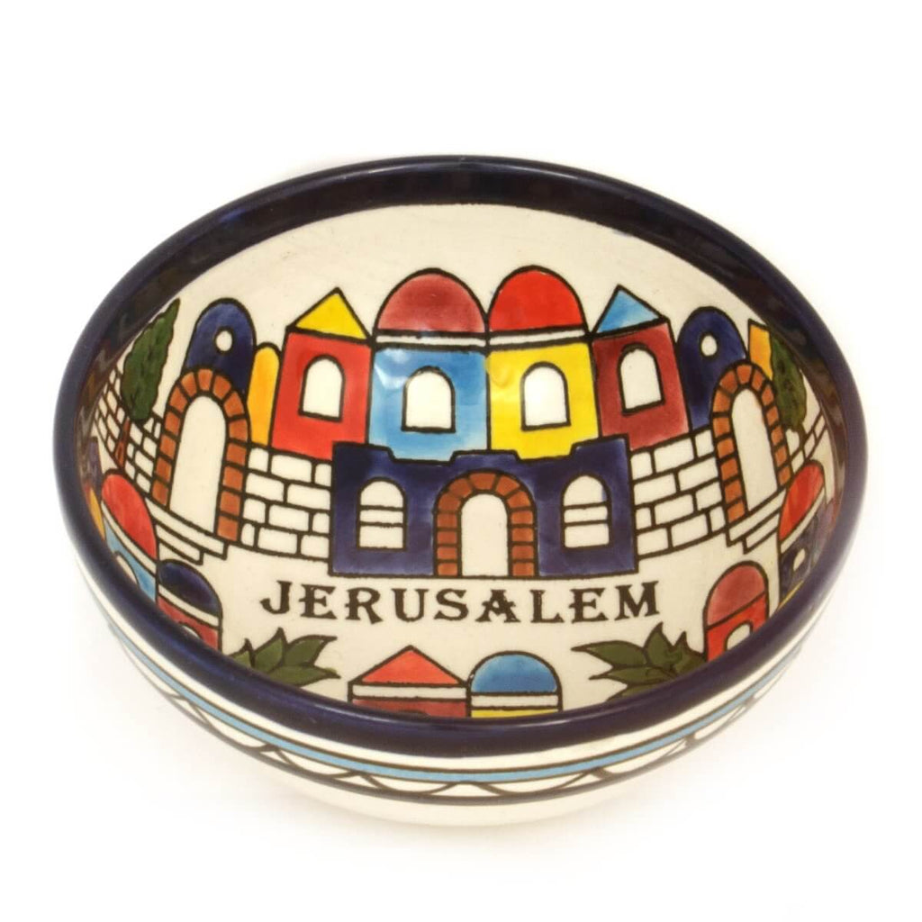Armenian Ceramic Decorative Bowl 5 inch 12 cm Jerusalem