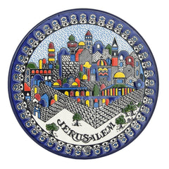 Armenian Ceramic Decorative Plate Jerusalem Old City (11.42")