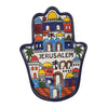 Image of Armenian Ceramic Decorative Bowl in form of Hamsa Jerusalem (4.72x2.95 inch)