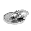 Image of Amulet of Wealth Wallet Mouse One Euro Cent Coin Silver 925 Tiny Purse Mouse Money 0.5"
