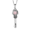 Image of The Key of Soul for Relationship Pendant Amulet Rose Quartz Stone & Silver 925