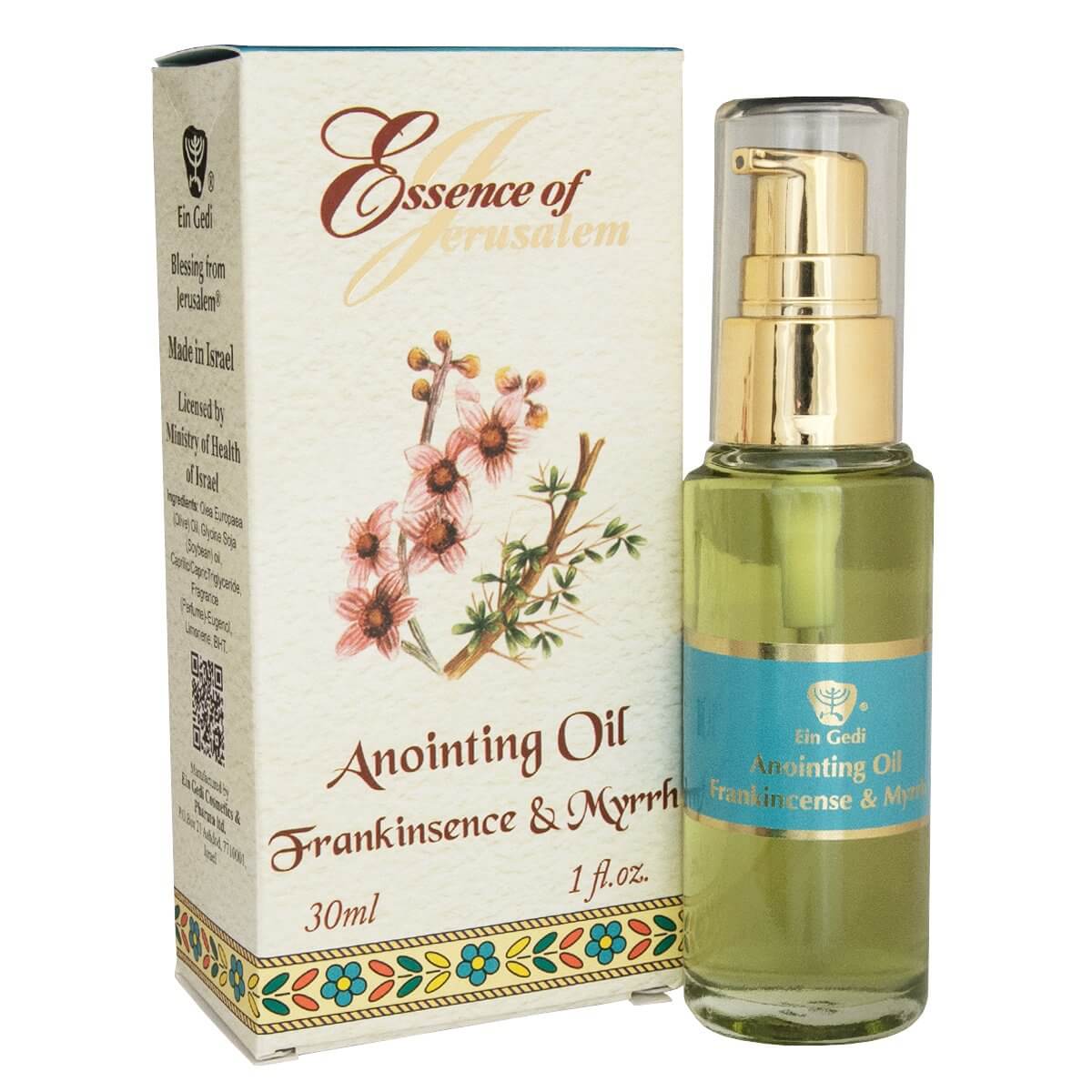 Anointing Oil Frankincense & Myrrh Made in Jerusalem - 50 ml