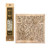 Image of Door Mezuzah Case Olive Wood Enamel Non-Kosher Scroll Torah Ten Commandments from Jerusalem Shema Israel 3,8"