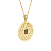 Image of Round Pendant w/ Star of Magen David Nano Sim Gold 14K from Holy Land
