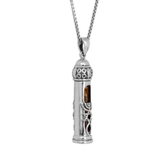 Pendant Mezuzah Yeshua Messianic Seal w/ Peace of the Jesus Boat Legacy Connective Element