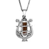 Image of Pendant Kinnor David's Harp w/ Peace of the Jesus Boat Legacy Connective Element