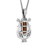 Image of Pendant Kinnor David's Harp w/ Peace of the Jesus Boat Legacy Connective Element