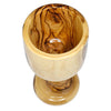Image of Olive Wood Communion Wine Stemmed Cup made from Bethlehem - Holy Land Store