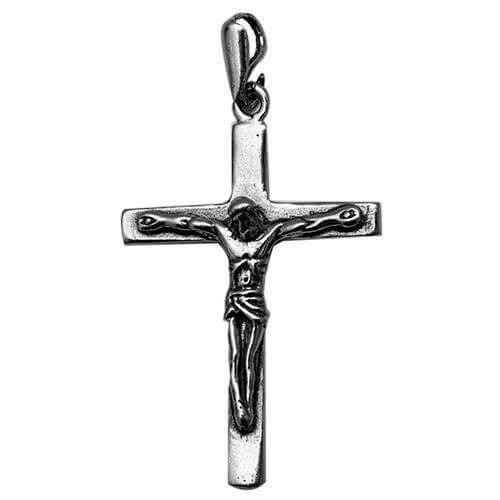 Body Сrucifix Cross Silver 925 Pendant Necklace from Jerusalem 4 cm (1.5") - Holy Land Store