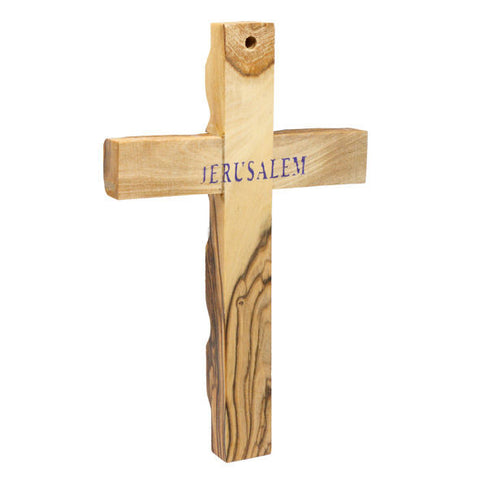 Olive Wood Crucifix Hand Made Wall Cross Bethlehem the Holy Land  4.7" / 12 cm - Holy Land Store
