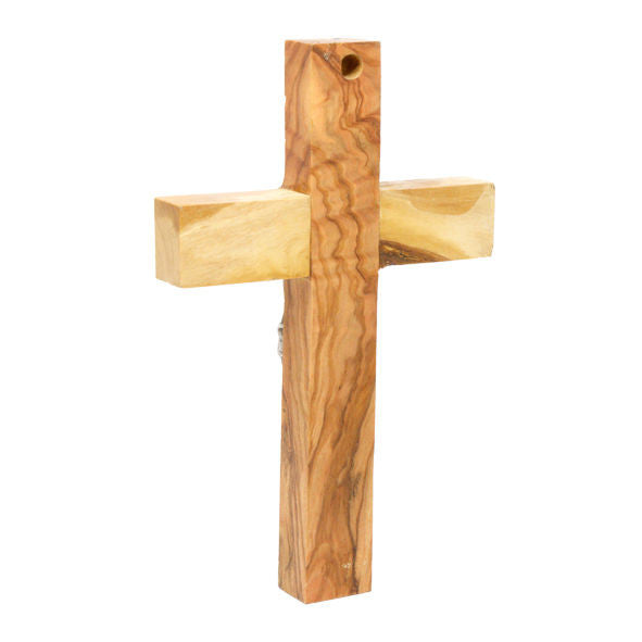 Olive Wood Crucifix Hand Made Wall Cross Bethlehem the Holy Land 5,5"/14 cm - Holy Land Store