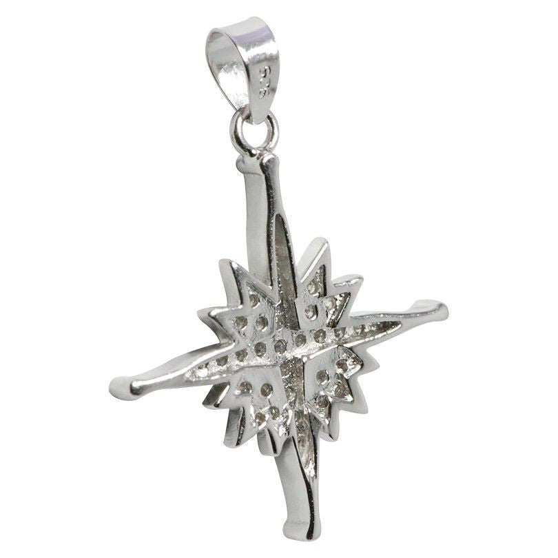 Pendant Christmas Star of Bethlehem 925 Sterling Silver Jewerly (19" Chain FREE) - Holy Land Store