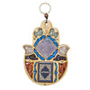 Image of Wooden Home Blessing Hamsa Hand made with Semi-Precious Stones  Holy Land Amulet - Holy Land Store