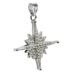 Pendant Christmas Star of Bethlehem 925 Sterling Silver Jewerly (19