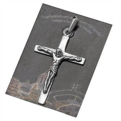 Body Сrucifix Cross Silver 925 Pendant Necklace from Jerusalem 4 cm (1.5