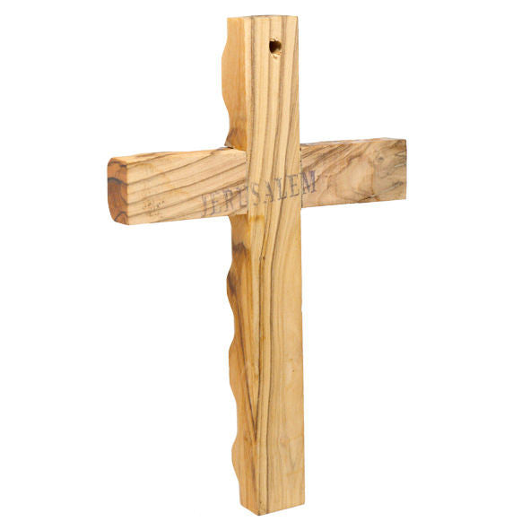 Olive Wood Wall Handmade Cross Christian from Holyland Bethlehem 6.4"/16 cm - Holy Land Store
