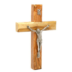 Olive Wood Crucifix Hand Made Wall Cross Bethlehem the Holy Land 5,5