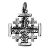 Image of Body Jerusalem Cross Silver 925 Pendant Necklace from Jerusalem 1.8 cm(0.7") - Holy Land Store