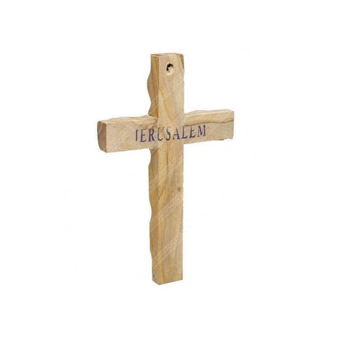 Hand Made Olive Wood Cross from Jerusalem the Holy Land 4.8"/12.2 cm - Holy Land Store