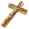 Image of Olive Wood Crucifix Hand Made Wall Cross Bethlehem the Holy Land  4.7" / 12 cm - Holy Land Store