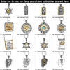 Image of Pendant Star of David w/Crown of High Priest Gold 9K Sterling Silver Necklace