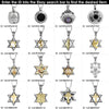 Image of Kabbalah Pendant Star of David Citrine Gemstones w/Crystals CZ Sterling Silver
