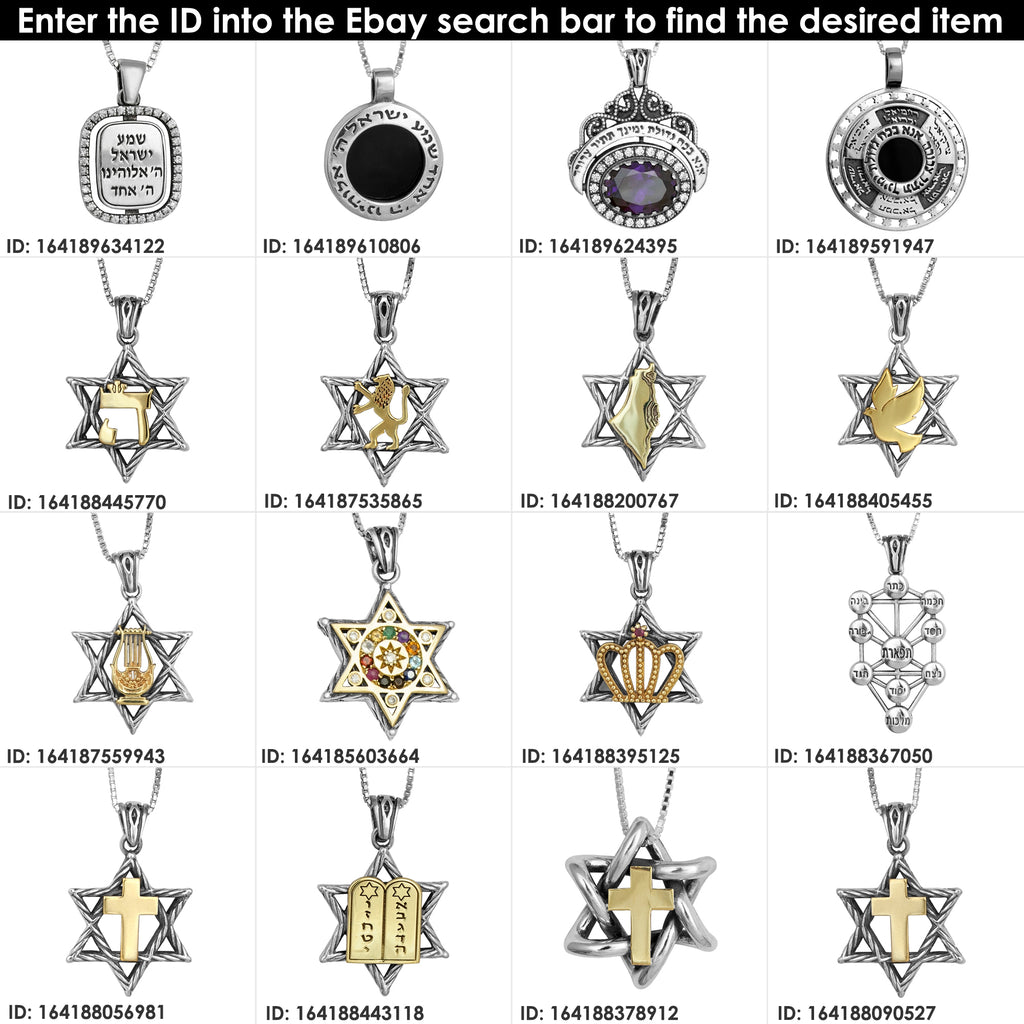 Pendant Kabbalah Names of 12 Angels & Ana Bekoach w/ Onyx Sterling Silver Amulet