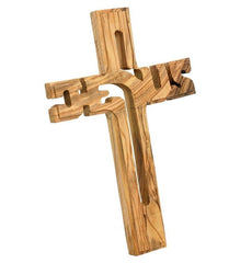 Handmade Olive Wood Cross Jesus from Holy Land 16 cm/ 6.3 inch - Holy Land Store