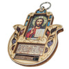 Image of Home Blessing Hamsa w/ Semi-Precious Stones & Icon & Holy Soil from Jerusalem
