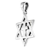 Image of Magen david with a cross in the center Silver 925 Hand Made 2 x 1.5 cm