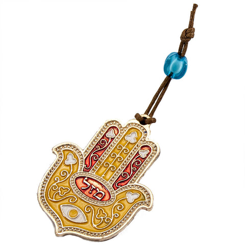 Lucky Hamsa Blessing for Home Wall Decor Gift from Israel Judaica Kabbalah 2.7"