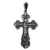 Image of Body Cross Silver 925 Pendant Necklace Consecrated in Holy Sepulchre 1,3"