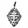 Image of Body Cross Silver 925 Pendant Necklace Consecrated in HolySepulchre 1"/ 2.6 cm