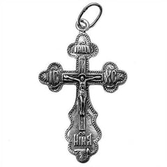 Body Cross Silver 925 Pendant Necklace Consecrated in HolySepulchre 1.6"/ 4.2 cm