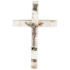 Image of Hand Made Religion Crucifix Olive Wood with Mother of Pearl  from Bethlehem 4,7"