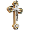 Image of Hand Made Religion Crucifix Olive Wood with Mother of Pearl  from Bethlehem 5,5"