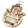 Image of Home Blessing Hamsa w/ Semi-Precious Stones & Icon & Holy Soil from Jerusalem 5"