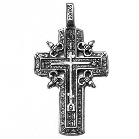 Body Cross Silver 925 Pendant Necklace from Jerusalem 5,3 cm (2,1") - Holy Land Store