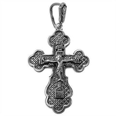 Body Cross Silver 925 Pendant Necklace Consecrated in Holy Sepulchre 2" - Holy Land Store